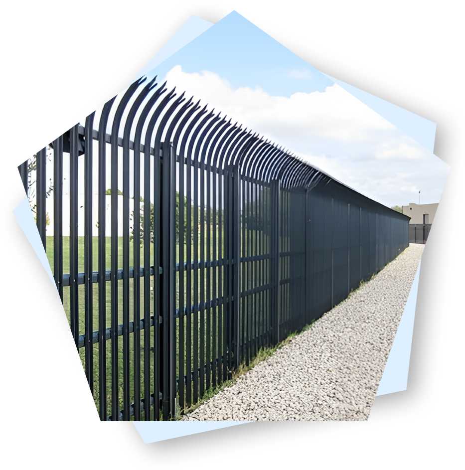 A fence with a metal gate on it